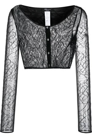 BLUMARINE Strik, Dame, Sort, S, Uld, Stilfuldt Cache Mode Tilbehør