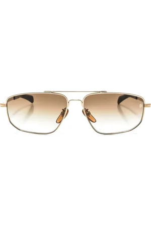 DB EYEWEAR BY DAVID BECKHAM Tilbehør, Herre, Gul, ONE SIZE, Uld, Rektangulære Metal Solbriller