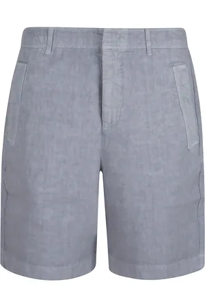 ELEVENTY Shorts, Herre, Blå, W38, Linned, Blå Linned Bermuda Shorts