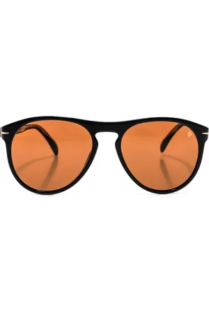 DB EYEWEAR BY DAVID BECKHAM Tilbehør, Herre, Sort, ONE SIZE, Uld, Runde acetat solbriller med UV-beskyttelse