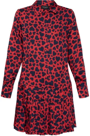 Kate Spade Kjole, Dame, Rød, XL, Polyester, Kjole med logo