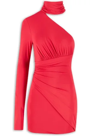 ANIYE BY Kjole, Dame, Rød, M, Uld, Rød One-Shoulder Mini Lycra Kjole