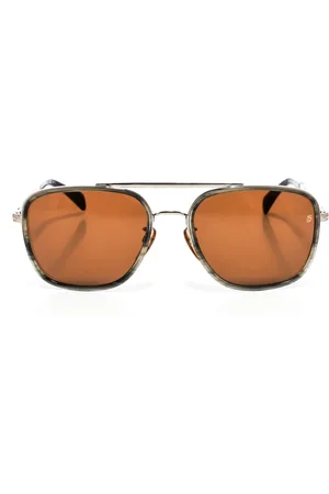 DB EYEWEAR BY DAVID BECKHAM Tilbehør, Herre, Grå, ONE SIZE, Klassiske firkantede solbriller med acetatramme