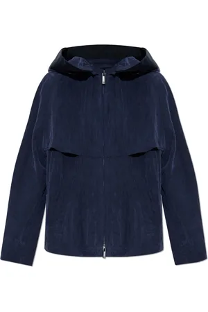 Emporio Armani Jakke, Dame, Blå, S, Jakke med aftagelig hætte