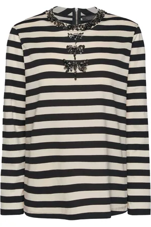 Elena Miro Top, Dame, Sort, S, Bomuld, Afslappet Bomuld T-Shirt