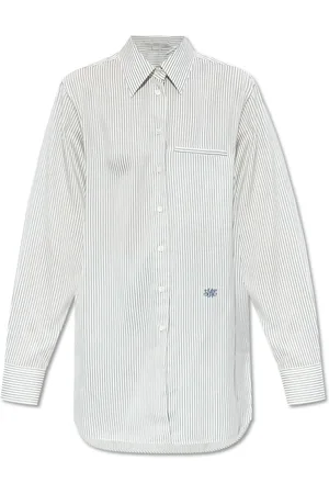 Stella McCartney Bluser & Skjorter, Dame, Hvid, XS, Uld, Silkeskjorte med lomme