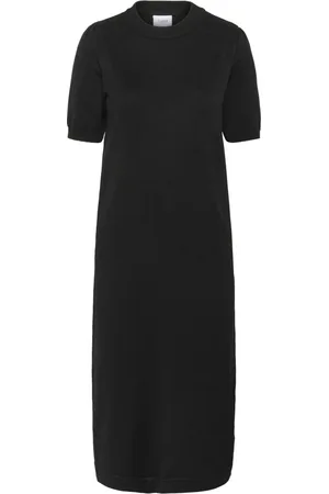 Saint Tropez Kjole, Dame, Sort, XL, Elegant Sort Strik Kjole