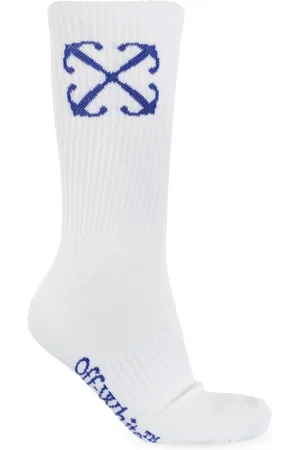 OFF-WHITE Undertøj, Herre, Hvid, M, Bomuld, Sokker med Logo