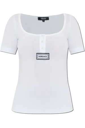 VERSACE Top, Dame, Hvid, L, Lingeri T-shirt