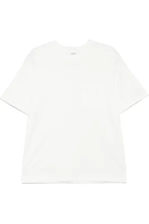 LARDINI Top, Herre, Hvid, M, Bomuld, Hvid bomulds T-shirt med lomme