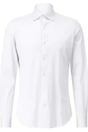 Finamore Skjorte, Herre, Hvid, 2XL, Bomuld, Slim-Fit Skjorte Luigi Toronto