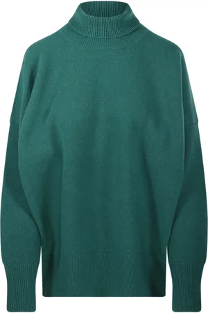 Rohe Strik, Dame, Grøn, S, Uld, Smaragd Klassisk Turtleneck Jumper