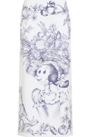 Moschino Nederdel, Dame, Flerfarvet, XS, Bomuld, Hvid Nederdel Elegant Mode Kvinder
