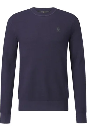 Belstaff Sweathshirts & Hoodies, Herre, Blå, L, Bomuld, Bomuldssilke Pullover