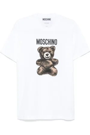Moschino Top, Herre, Hvid, S, Hvide Crew Neck T-shirts og Polos