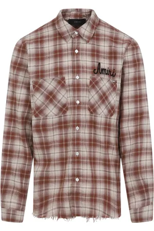 AMIRI Skjorte, Herre, Brun, XL, Shotgun Flannel Skjorte
