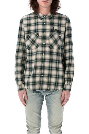 AMIRI Skjorte, Herre, Flerfarvet, XL, Bomuld, Evergreen Flannel Skjorte med Ternet Mønster