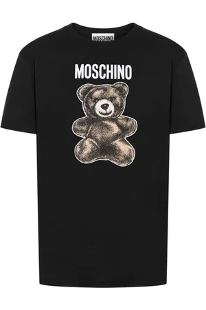 Moschino Top, Herre, Sort, L, Bomuld, Sort Teddy Bear Crew Neck T-shirt