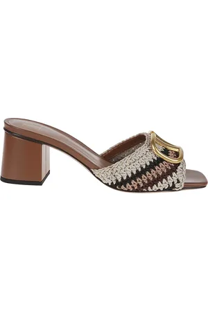 VALENTINO GARAVANI Sko, Dame, Flerfarvet, 36 1/2 EU, Uld, Signature Slide Vlogo Sandaler