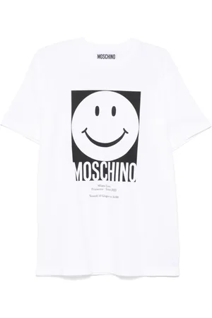 Moschino Top, Herre, Hvid, M, Uld, Hvid Crew Neck T-shirts og Polos
