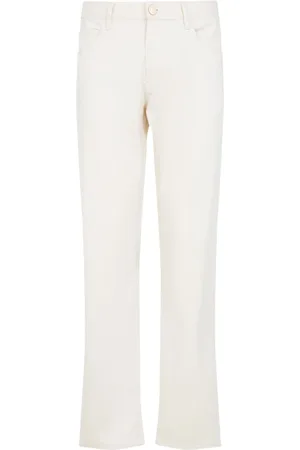 Giorgio Armani Bukser, Herre, , W33, Bomuld, Luksus Neutrale Bukser Ss25