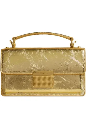 Golden Goose Taske, Dame, Gul, ONE SIZE, Uld, Metallic Finish Clasp Skuldertaske