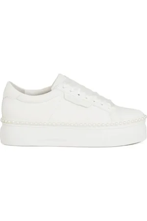 Kennel & Schmenger Sko, Dame, Hvid, 40 EU, Satin, Perleudsmykkede Satin Snøresko