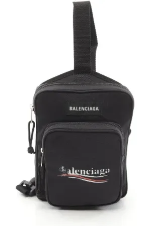 Balenciaga Pre-owned, Herre, Sort, ONE SIZE, Uld, Pre-owned Canvas balenciaga-tasker