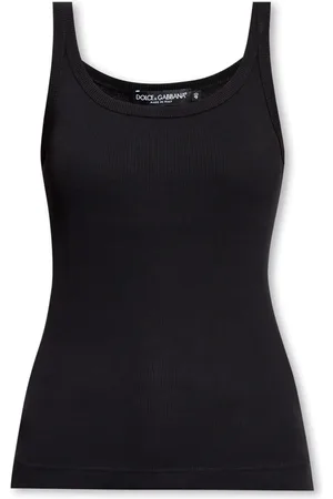 Dolce & Gabbana Top, Dame, Sort, 3XS, Bomuld, Ribstrikket top