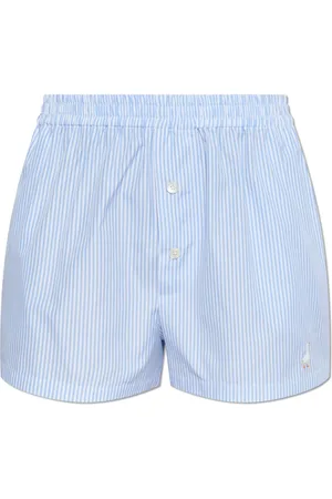 Moschino Shorts, Dame, Blå, S, Bomuld, Lingerie-stil shorts