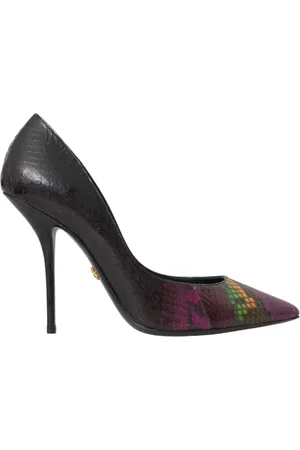 Dolce & Gabbana Sko, Dame, Flerfarvet, 35 1/2 EU, Læder, Multifarvet eksotisk læderhæl pumper sko