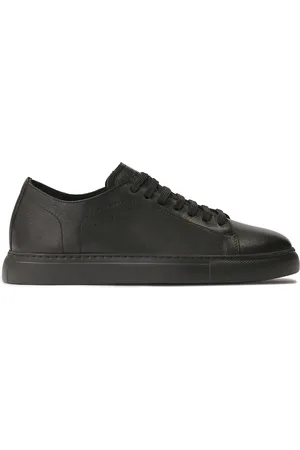 Kazar Sko, Herre, Sort, 42 EU, Læder, Lave sorte sneakers