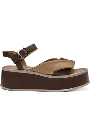 Patrizia Bonfanti Sko, Dame, Brun, 37 EU, Læder, Platform Læder Sandaler