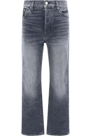 AMIRI Jeans, Dame, Sort, W25, Læder, Læder Patch Straight-Leg Denim Bukser