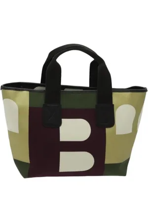 Bally Pre-owned, Dame, Flerfarvet, ONE SIZE, Tyl, Pre-owned canvas håndtasker