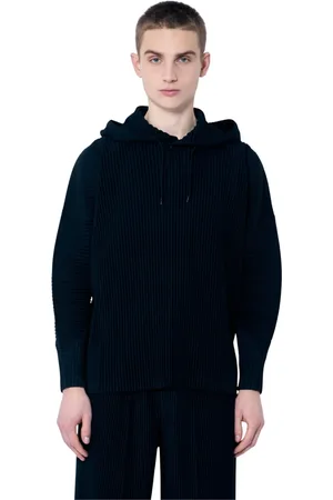 Issey Miyake Sweathshirts & Hoodies, Herre, Sort, M, Polyester, Plisseret Hættetrøje