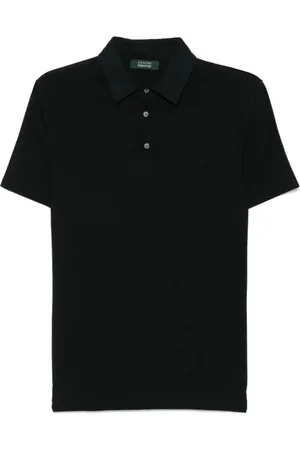 ZANONE Top, Herre, Sort, M, Afslappet Polo Skjorte