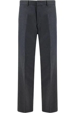 Fendi Bukser, Herre, Grå, L, Kashmir Hook-Zip Bukser med Lommer
