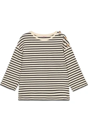 Oltre Top, Dame, Hvid, XL, Bomuld, Langærmet T-shirt lavet af tykt bomuld