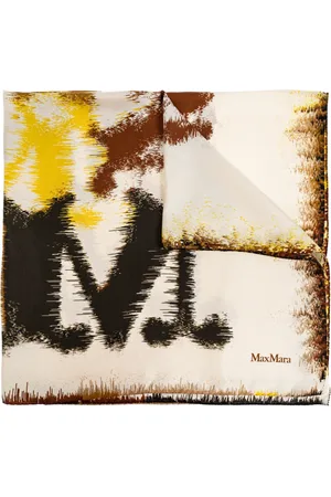 Max Mara Tilbehør, Dame, Flerfarvet, ONE SIZE, Tyl, Silketørklæde ‘Carre’
