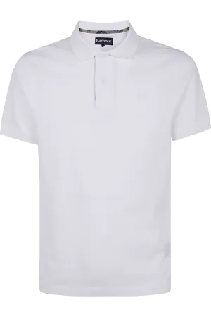 Barbour Top, Herre, Hvid, 2XL, Uld, Stilfuld Tartan Polo Shirt