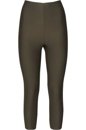 Andamane Bukser, Dame, Grøn, M, Polyester, Grøn Højtaljede Tætsiddende Leggings