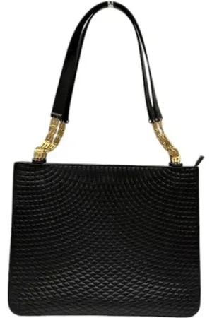 Bally Pre-owned, Dame, Sort, ONE SIZE, Uld, Pre-owned Stof skuldertasker
