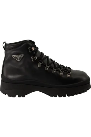 Prada Sko, Herre, Sort, 42 EU, Brixen Schnürstiefel