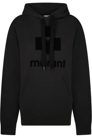 Isabel Marant Sweathshirts & Hoodies, Dame, Sort, M, Bomuld, Justerbar bomuldshættetrøje med kængurulomme