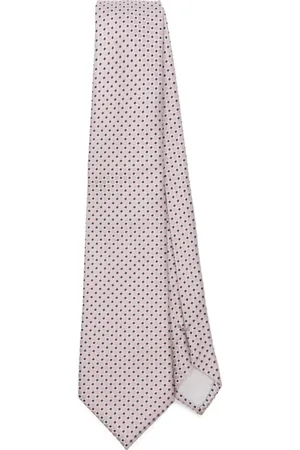 Giorgio Armani Tilbehør, Herre, Lyserød, ONE SIZE, Elegant Silkeslips til Mænd