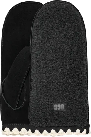 UGG Tilbehør, Dame, Sort, L, Uld, Fluff Scalloped Varmere