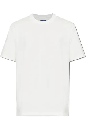 Paul & Shark Top, Herre, Hvid, M, Bomuld, T-shirt med broderet logo