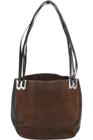 Bally Pre-owned, Dame, Brun, ONE SIZE, Uld, Pre-owned Ruskind hndtasker