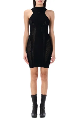 MISBHV Kjole, Dame, Sort, XS, Sort Halter Mini Kjole Future Sport